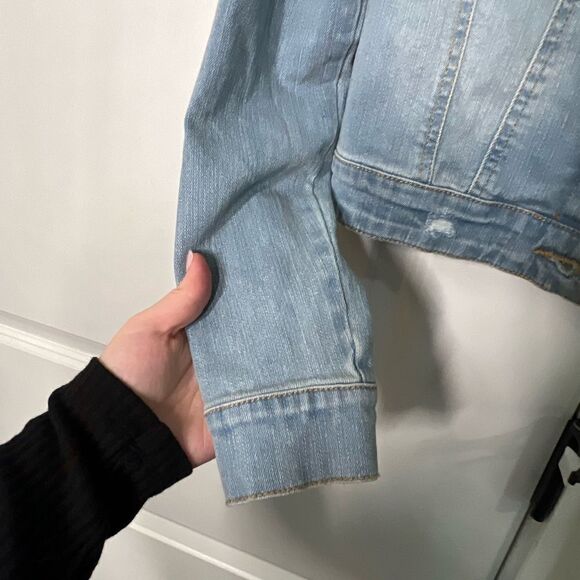 DKYY womens jean jacket size xxs blue jacket coat O440 - Picture 4 of 5